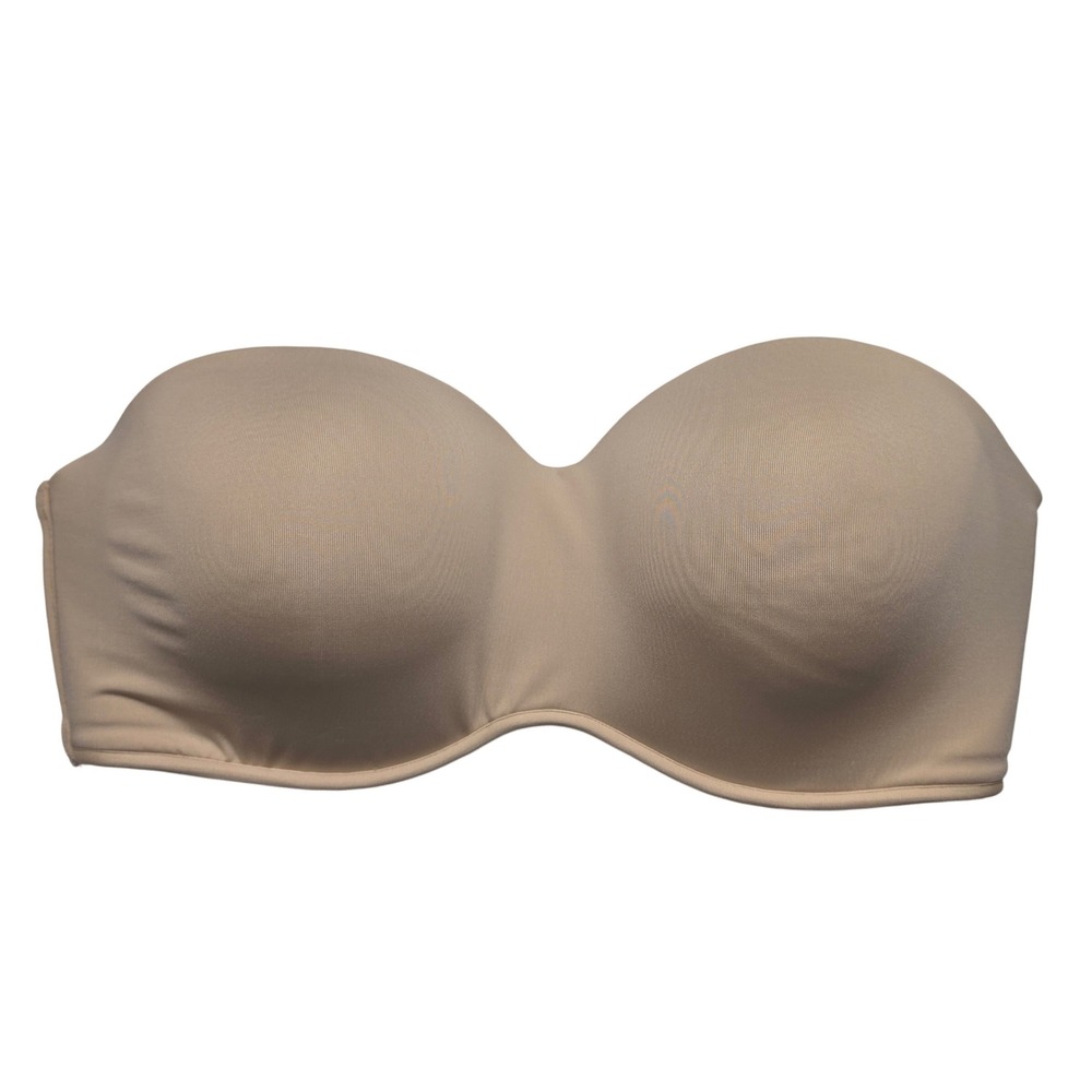 Amoena Barbara WBP Strapless Bra Nude Beige 38B Pocketed NWOT